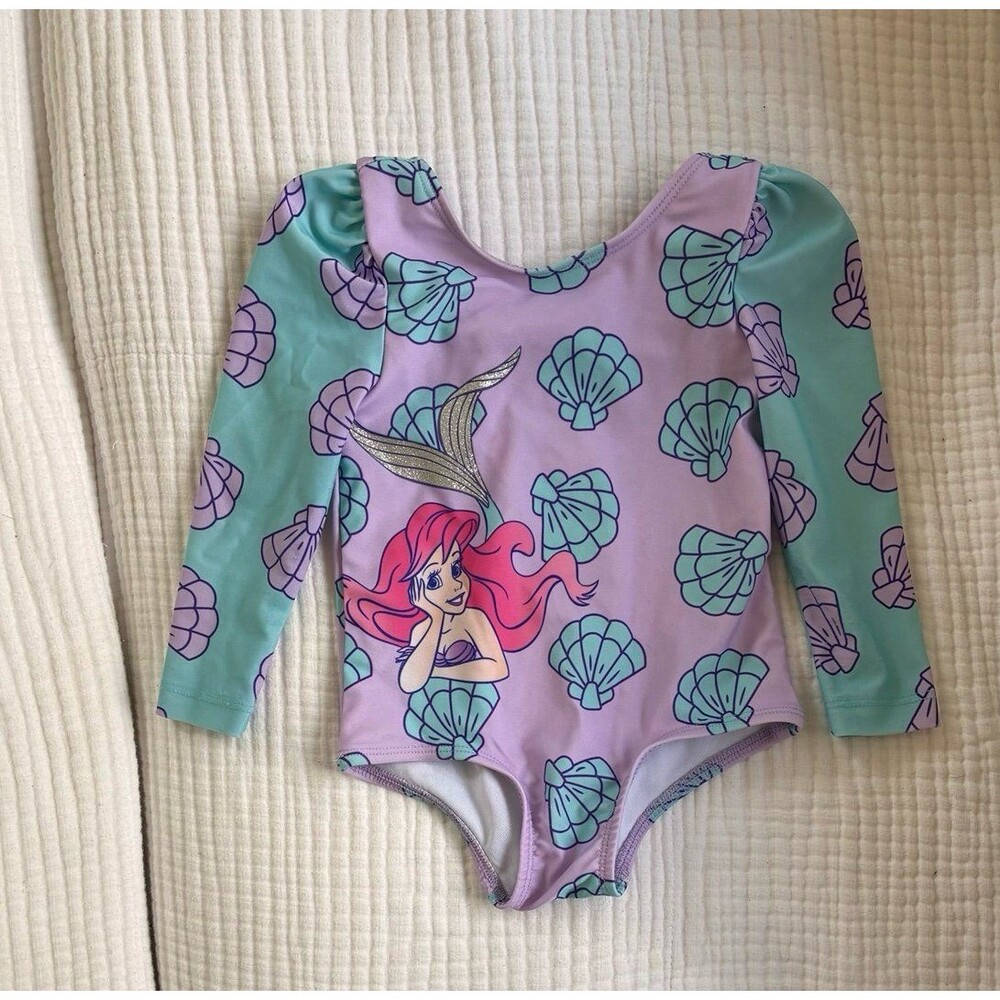 Disney Princess Ariel Long Sleeve Swimsuit | 12M